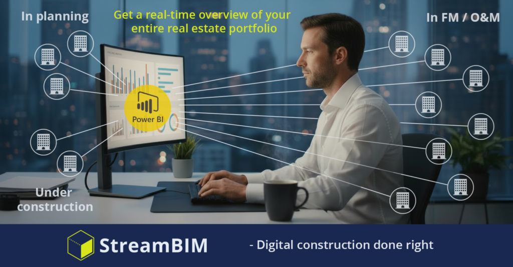 StreamBIM lets Building Owners manage their real estate portfolio with a Power BI integration