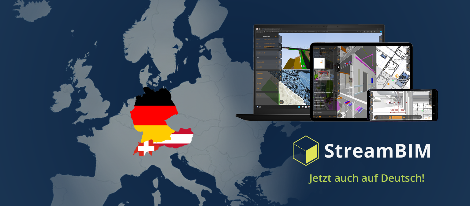StreamBIM ist auf Deutsch verfügbar