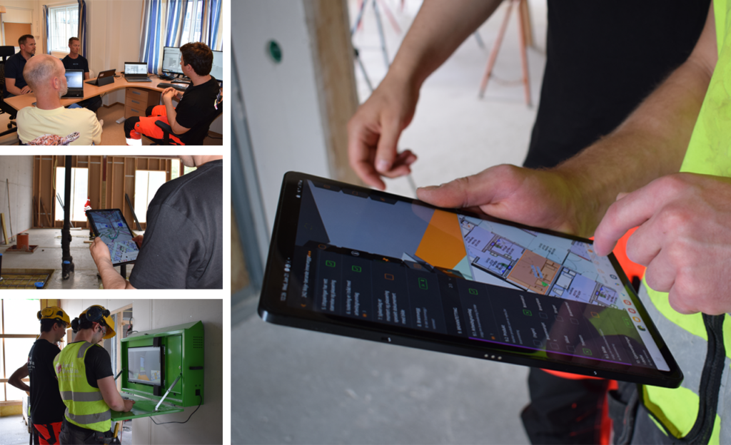 Construction team using trusted BIM information connected across project systems