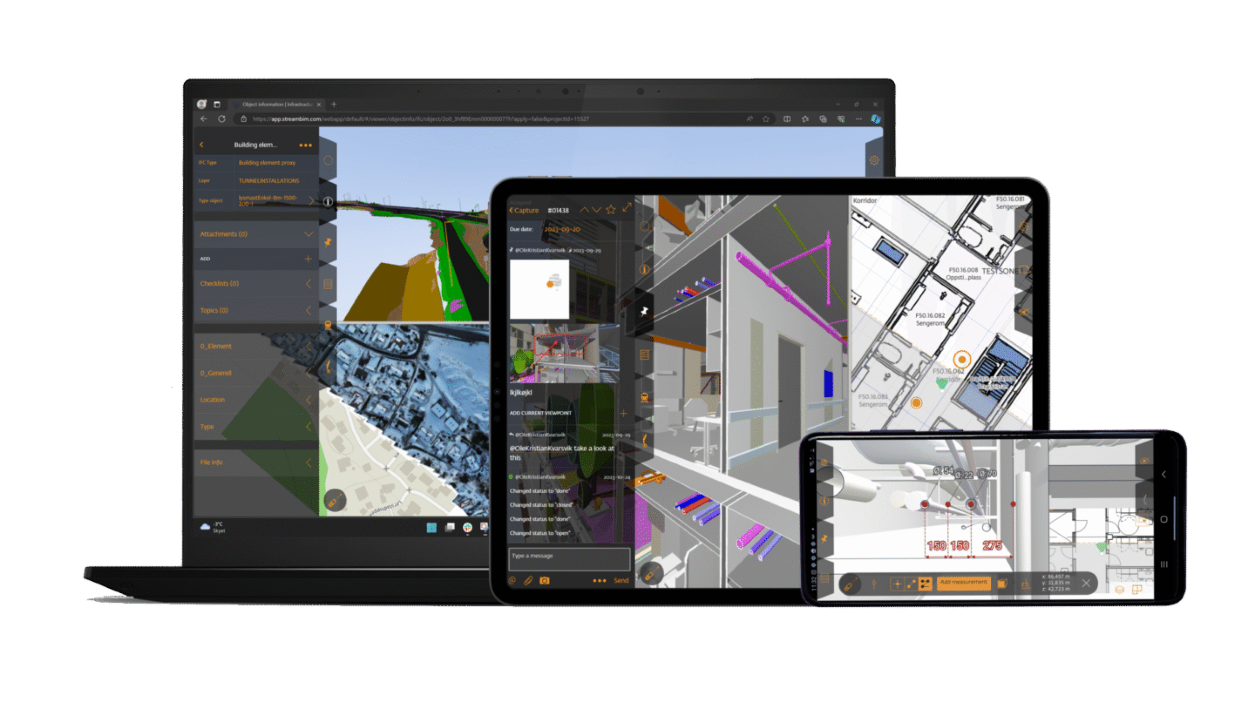 StreamBIM på PC, surfplatta och mobil